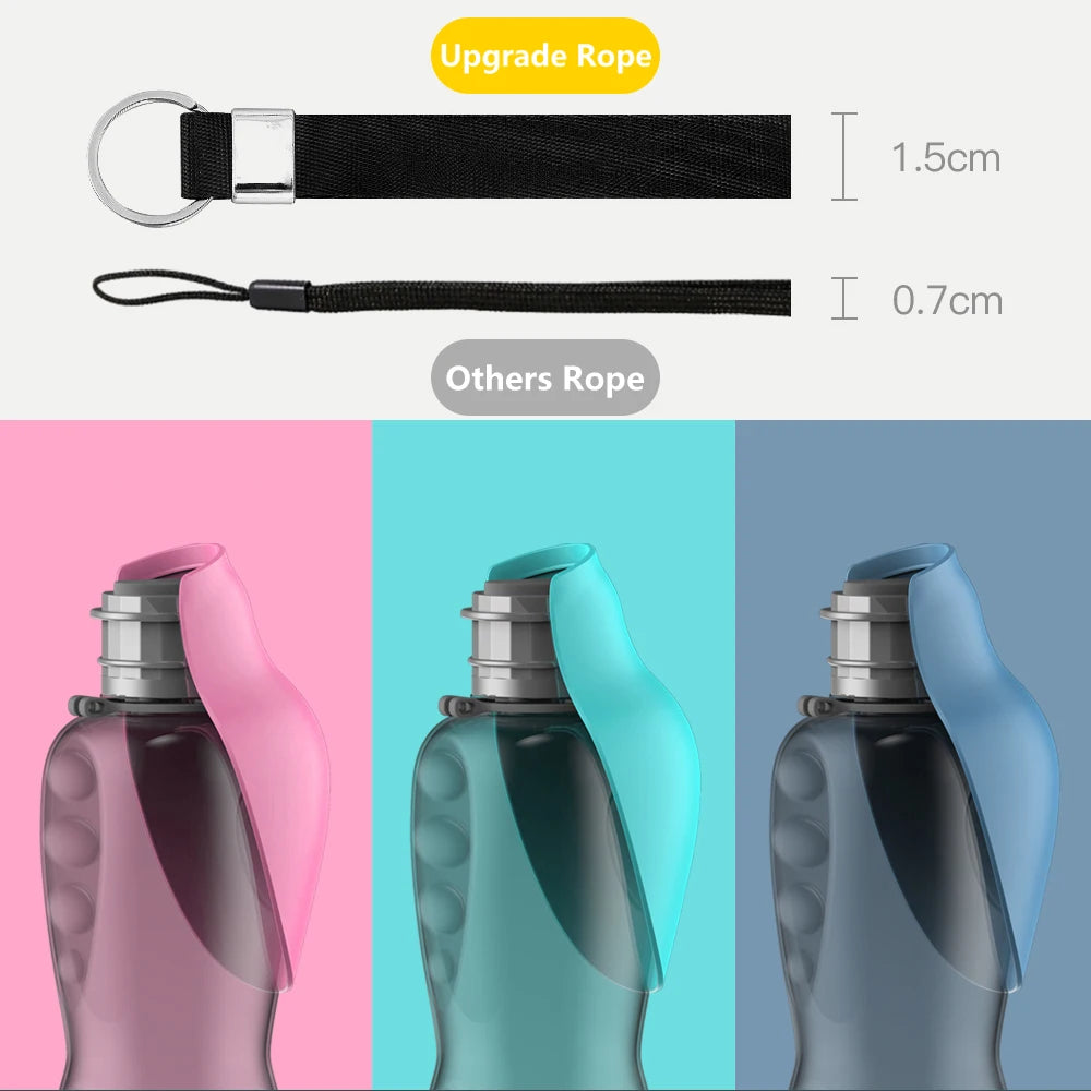 800ML Portable Dog Water Bottle – Leak-Resistant Travel Water Dispenser