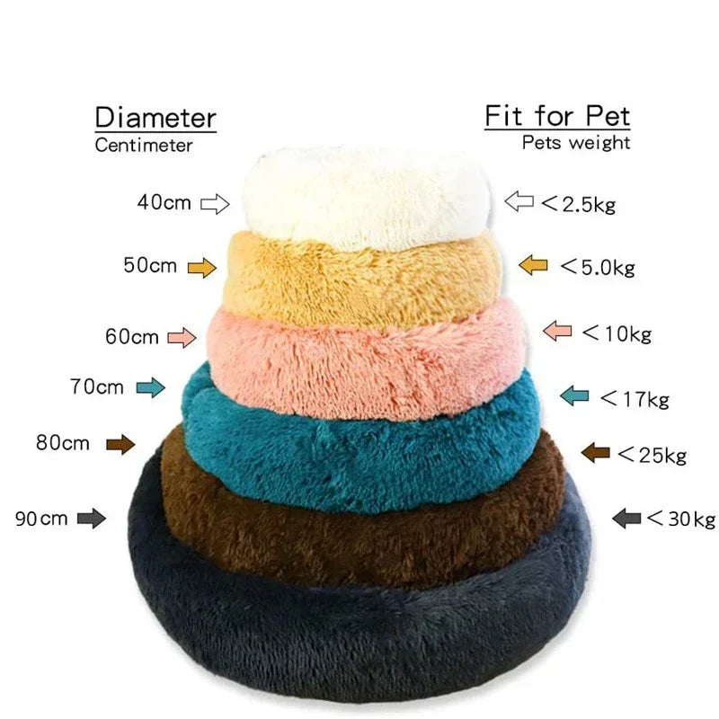 Cozy Donut Pet Bed – Ultra-Soft Plush Washable Bed for Cats & Dogs