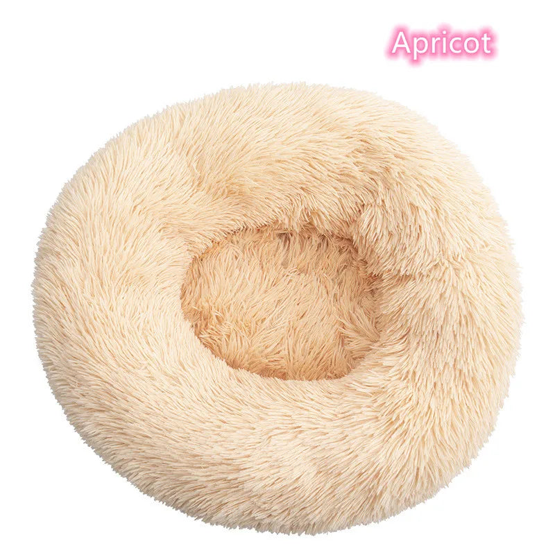 Cozy Donut Pet Bed – Ultra-Soft Plush Washable Bed for Cats & Dogs