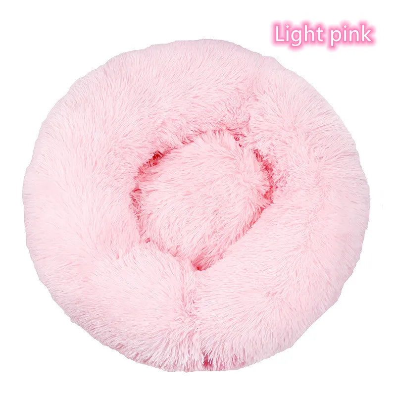 Cozy Donut Pet Bed – Ultra-Soft Plush Washable Bed for Cats & Dogs
