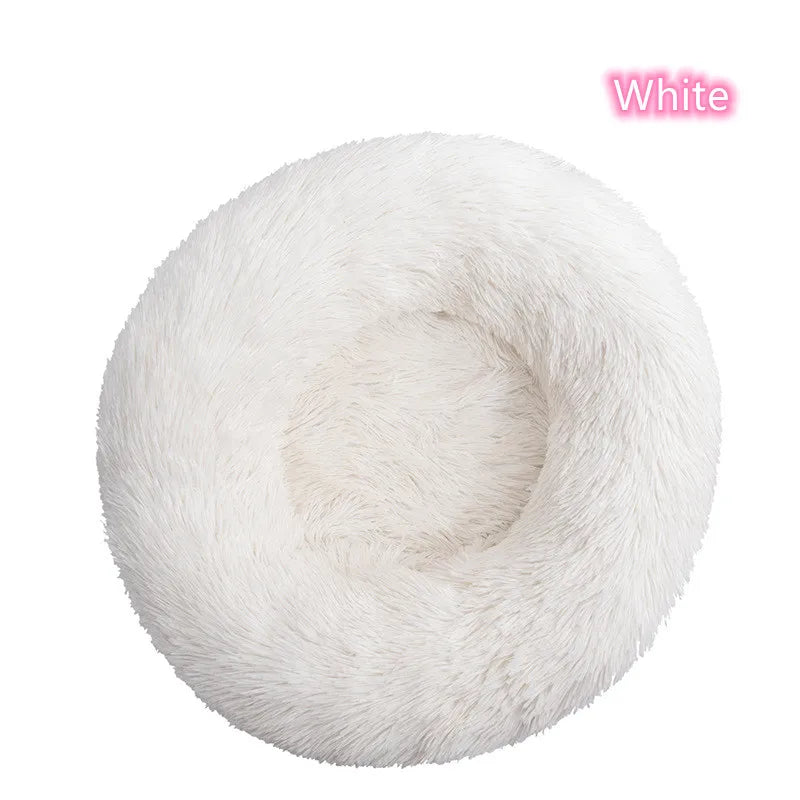 Cozy Donut Pet Bed – Ultra-Soft Plush Washable Bed for Cats & Dogs