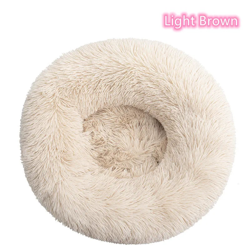 Cozy Donut Pet Bed – Ultra-Soft Plush Washable Bed for Cats & Dogs