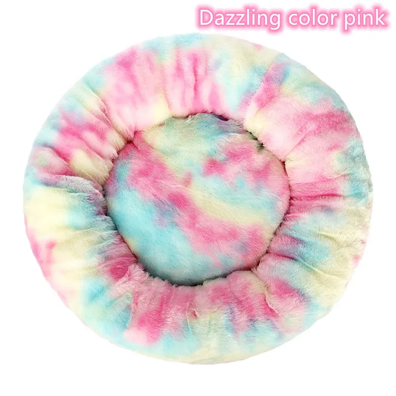Cozy Donut Pet Bed – Ultra-Soft Plush Washable Bed for Cats & Dogs