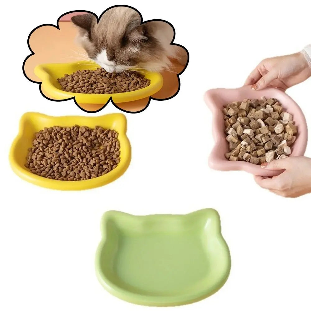Cute Cat-Shaped Non-Slip Pet Food Bowl – Anti-Spill Feeding Dish