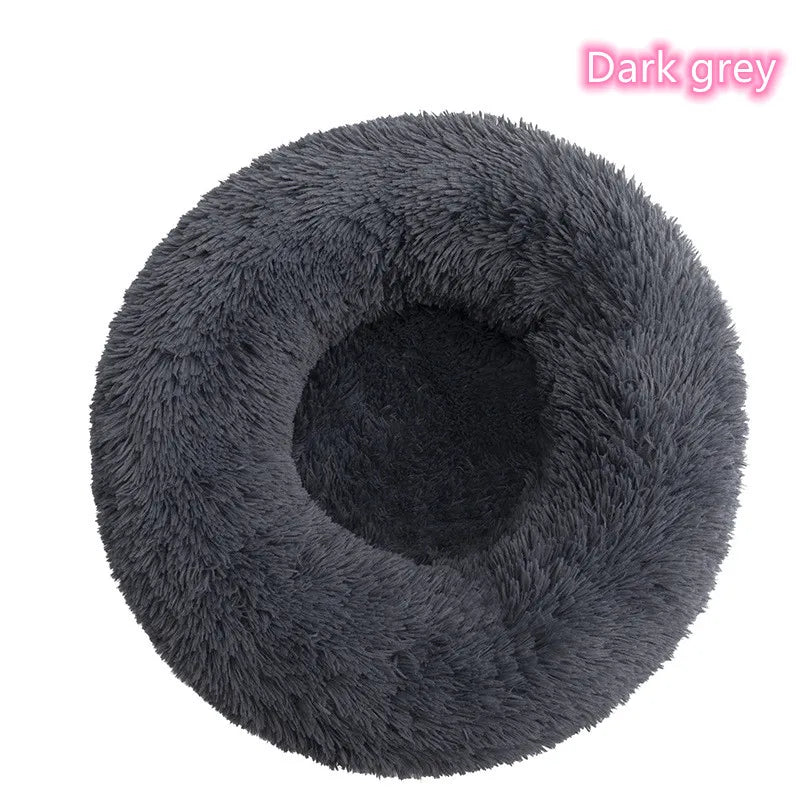 Cozy Donut Pet Bed – Ultra-Soft Plush Washable Bed for Cats & Dogs