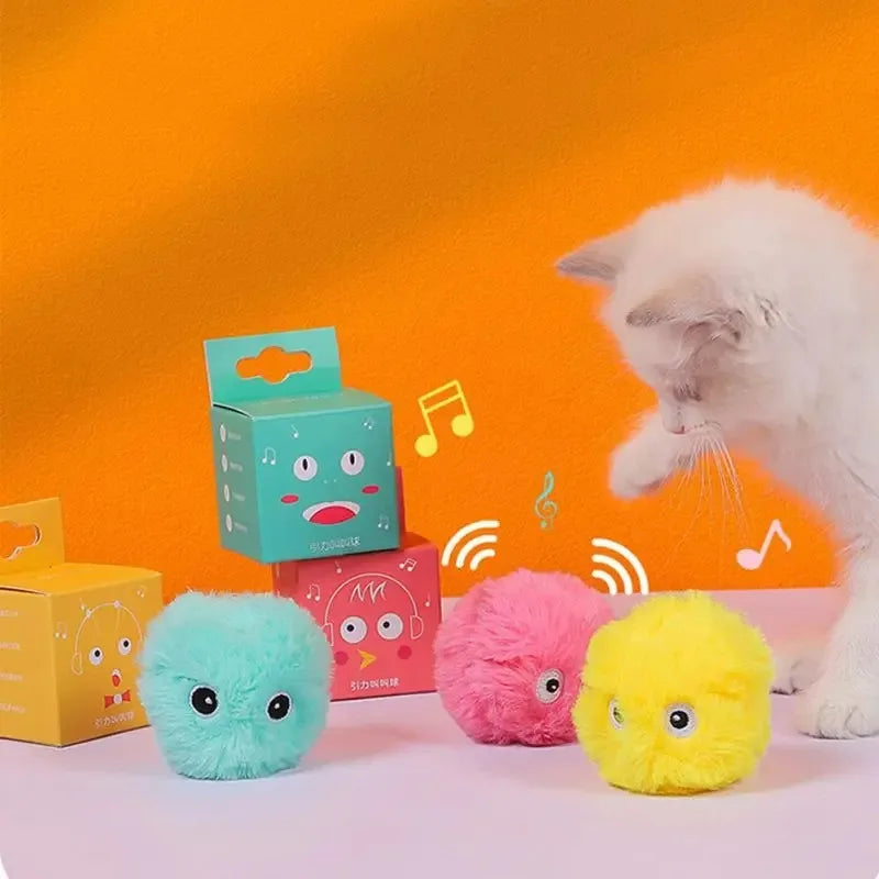 Interactive Cat Ball Toy – Chirping Bird & Cricket Sounds