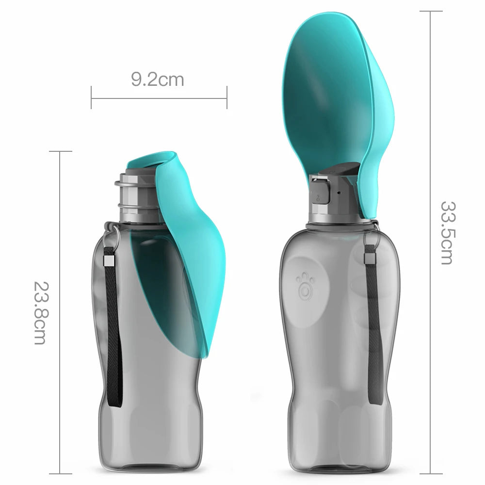 800ML Portable Dog Water Bottle – Leak-Resistant Travel Water Dispenser