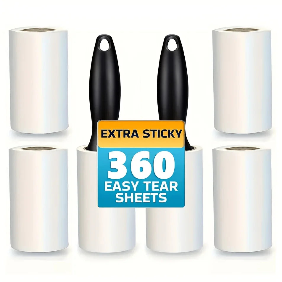 Pet Hair Lint Roller – Extra Sticky Fur Remover for Furniture, Clothing & Carpets