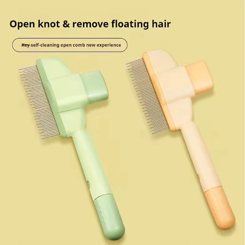 Self-Cleaning Pet Hair Brush – Dual-Purpose Grooming Comb for Dogs & Cats