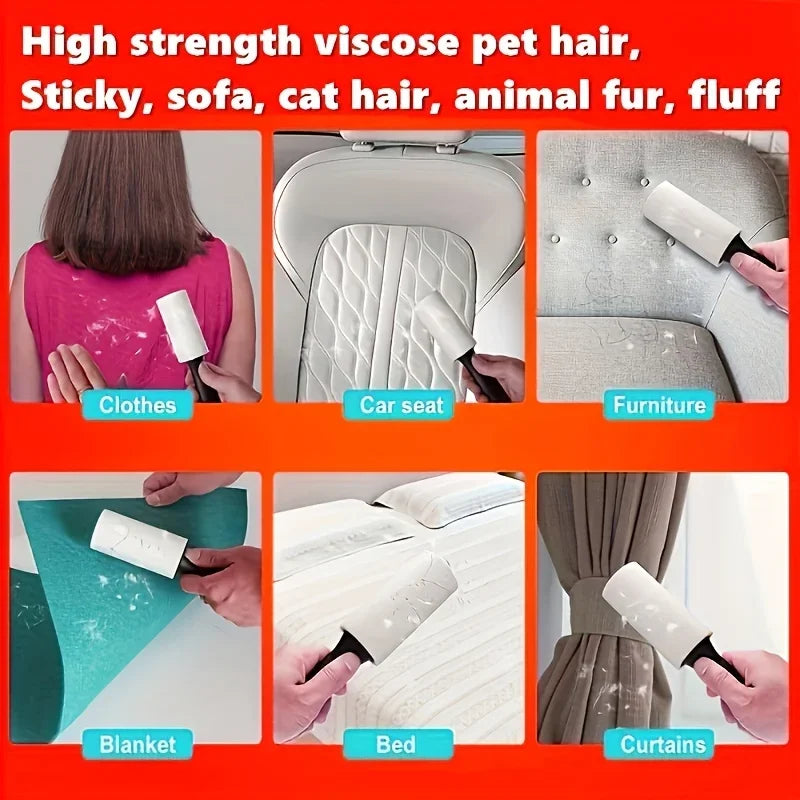 Pet Hair Lint Roller – Extra Sticky Fur Remover for Furniture, Clothing & Carpets