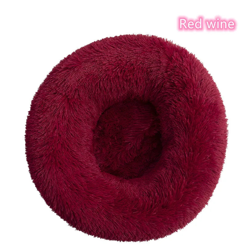 Cozy Donut Pet Bed – Ultra-Soft Plush Washable Bed for Cats & Dogs