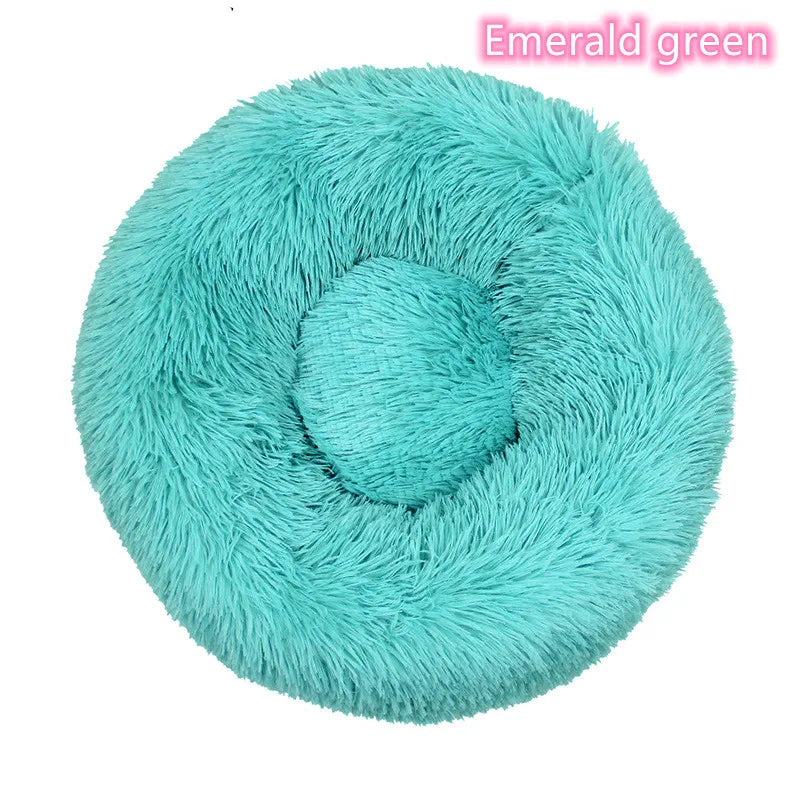 Cozy Donut Pet Bed – Ultra-Soft Plush Washable Bed for Cats & Dogs