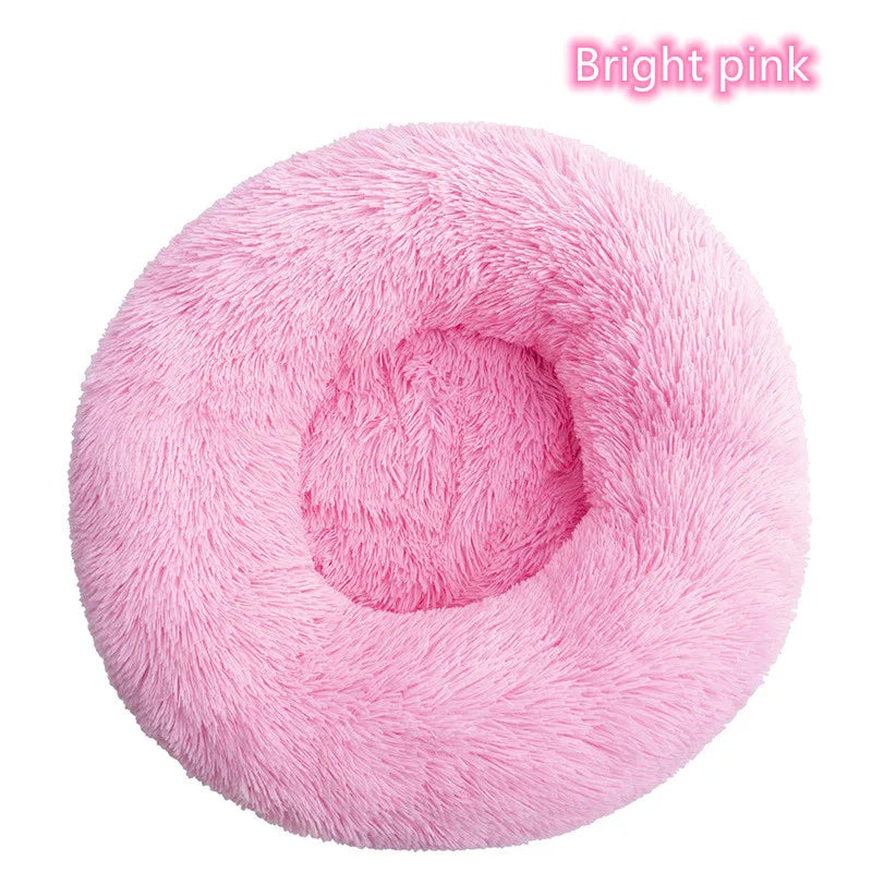 Cozy Donut Pet Bed – Ultra-Soft Plush Washable Bed for Cats & Dogs