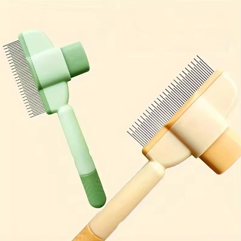 Self-Cleaning Pet Hair Brush – Dual-Purpose Grooming Comb for Dogs & Cats
