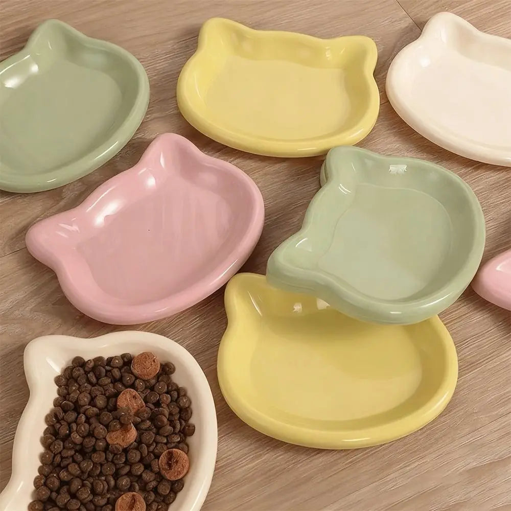 Cute Cat-Shaped Non-Slip Pet Food Bowl – Anti-Spill Feeding Dish