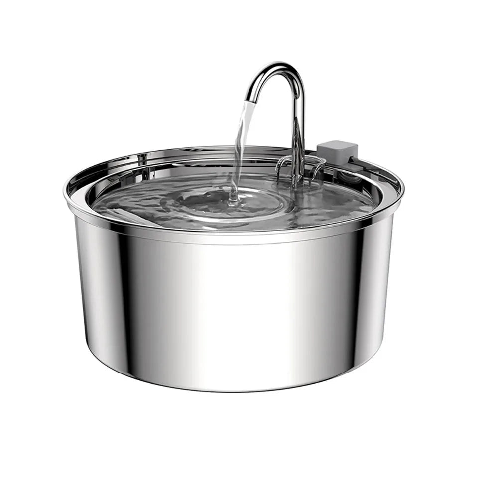 Automatic Pet Water Fountain – Stainless Steel USB Drinking Fountain for Cats & Dogs