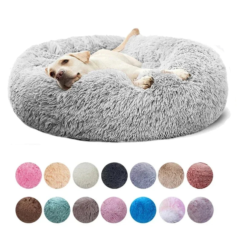 Cozy Donut Pet Bed – Ultra-Soft Plush Washable Bed for Cats & Dogs