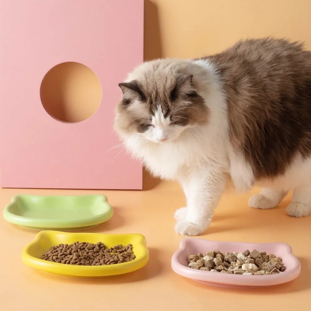 Cute Cat-Shaped Non-Slip Pet Food Bowl – Anti-Spill Feeding Dish