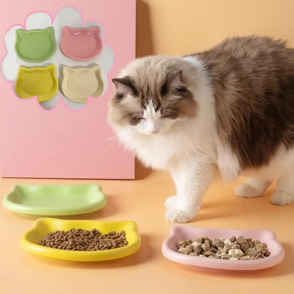 Cute Cat-Shaped Non-Slip Pet Food Bowl – Anti-Spill Feeding Dish
