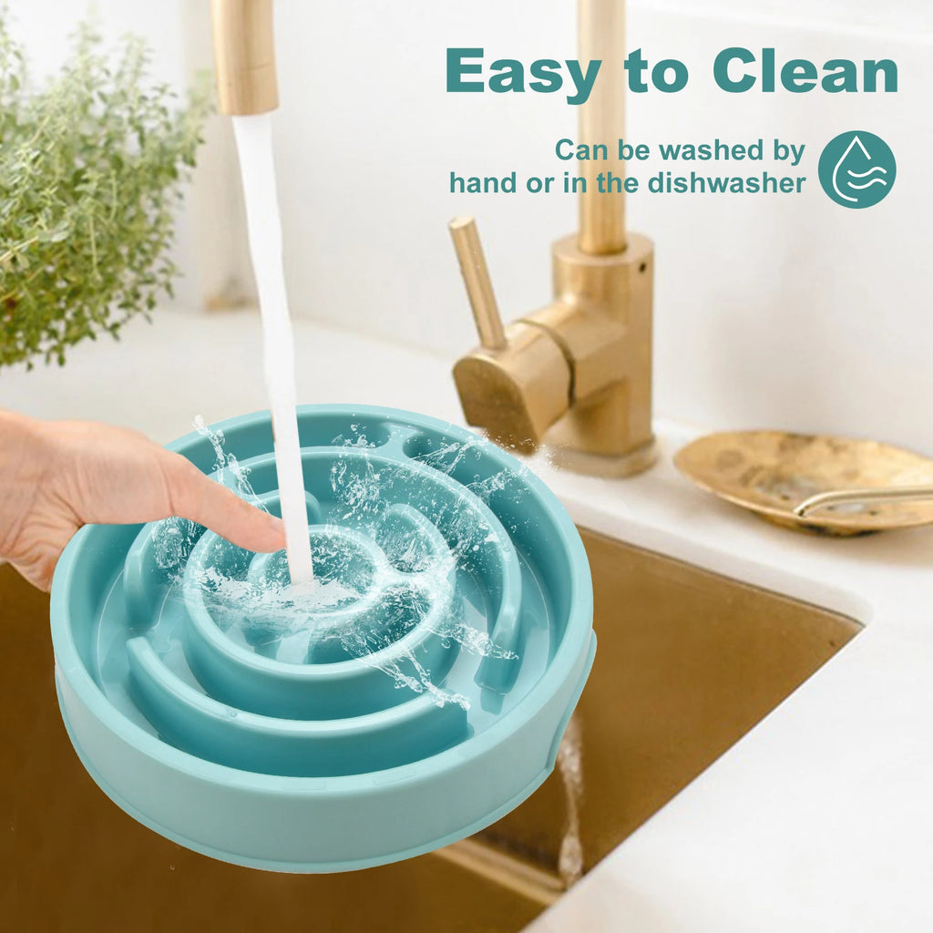 Slow Feeder Dog Bowl – Non-Slip Anti-Gulping Pet Food Bowl
