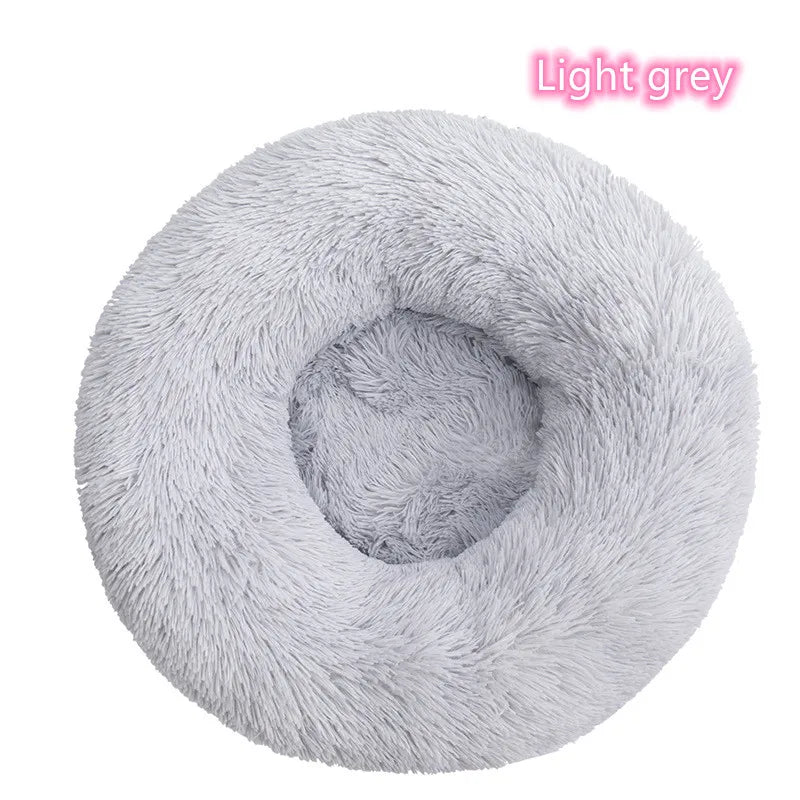 Cozy Donut Pet Bed – Ultra-Soft Plush Washable Bed for Cats & Dogs