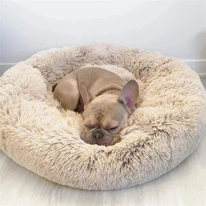 Cozy Donut Pet Bed – Ultra-Soft Plush Washable Bed for Cats & Dogs