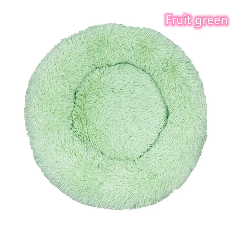 Cozy Donut Pet Bed – Ultra-Soft Plush Washable Bed for Cats & Dogs