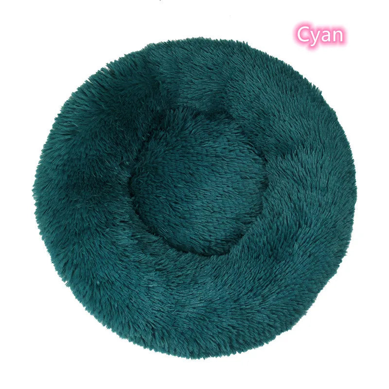Cozy Donut Pet Bed – Ultra-Soft Plush Washable Bed for Cats & Dogs